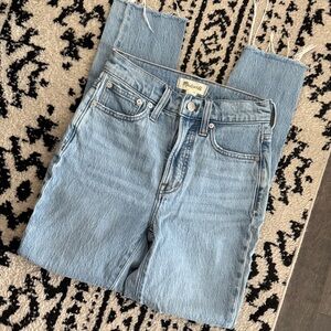 Madewell Light Blue High-Rise Straight Jeans sz23